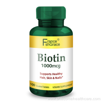 Biotin Supports Healthy Hair Rapid Release Vitamin tablets